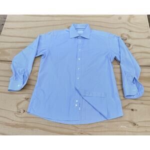 ETON Slim Long‎ Sleeve Button Down Shirt Dress Quality Men’s Blue SIZE 43 17